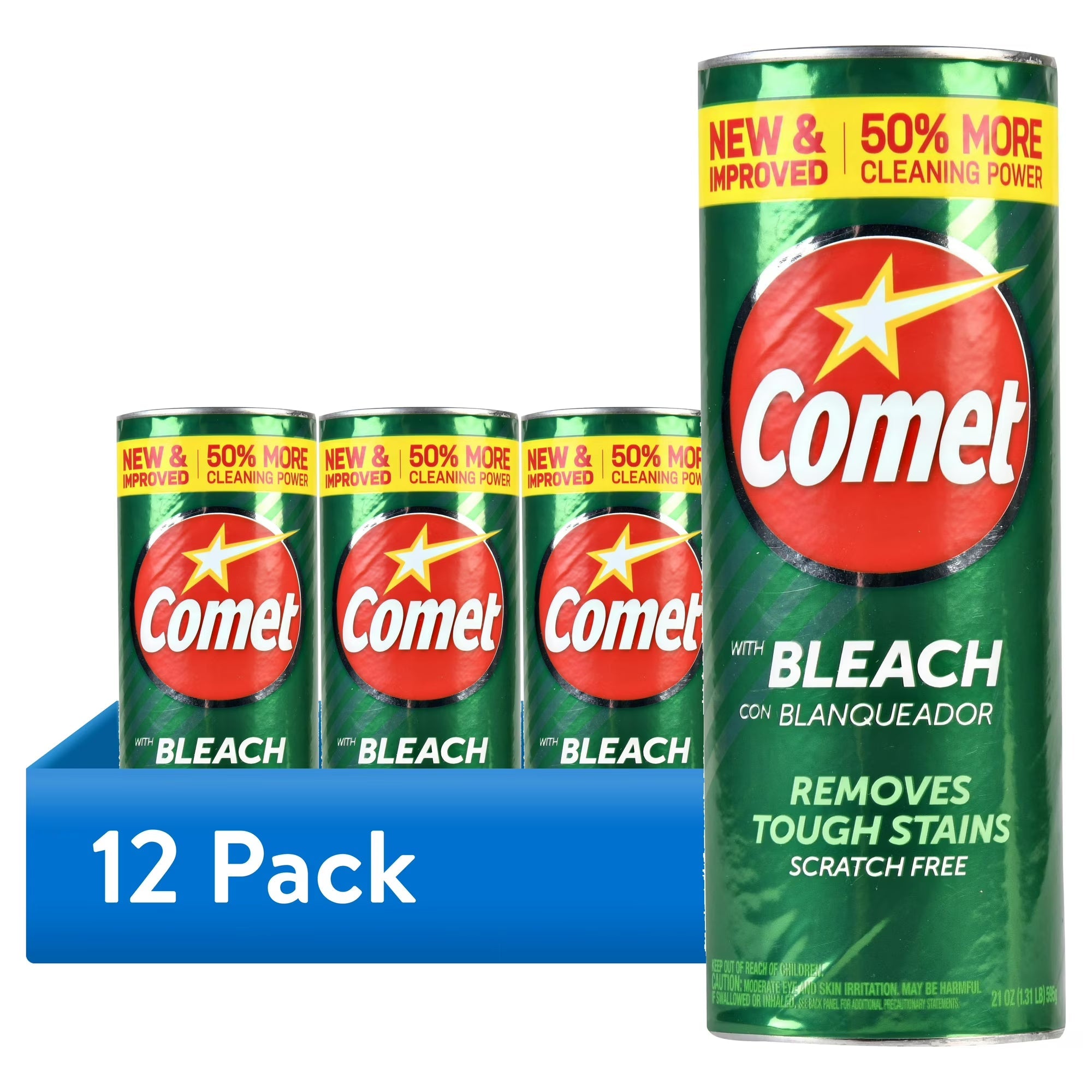 (12 pack) Comet Cleaning Powder with Bleach 21 oz