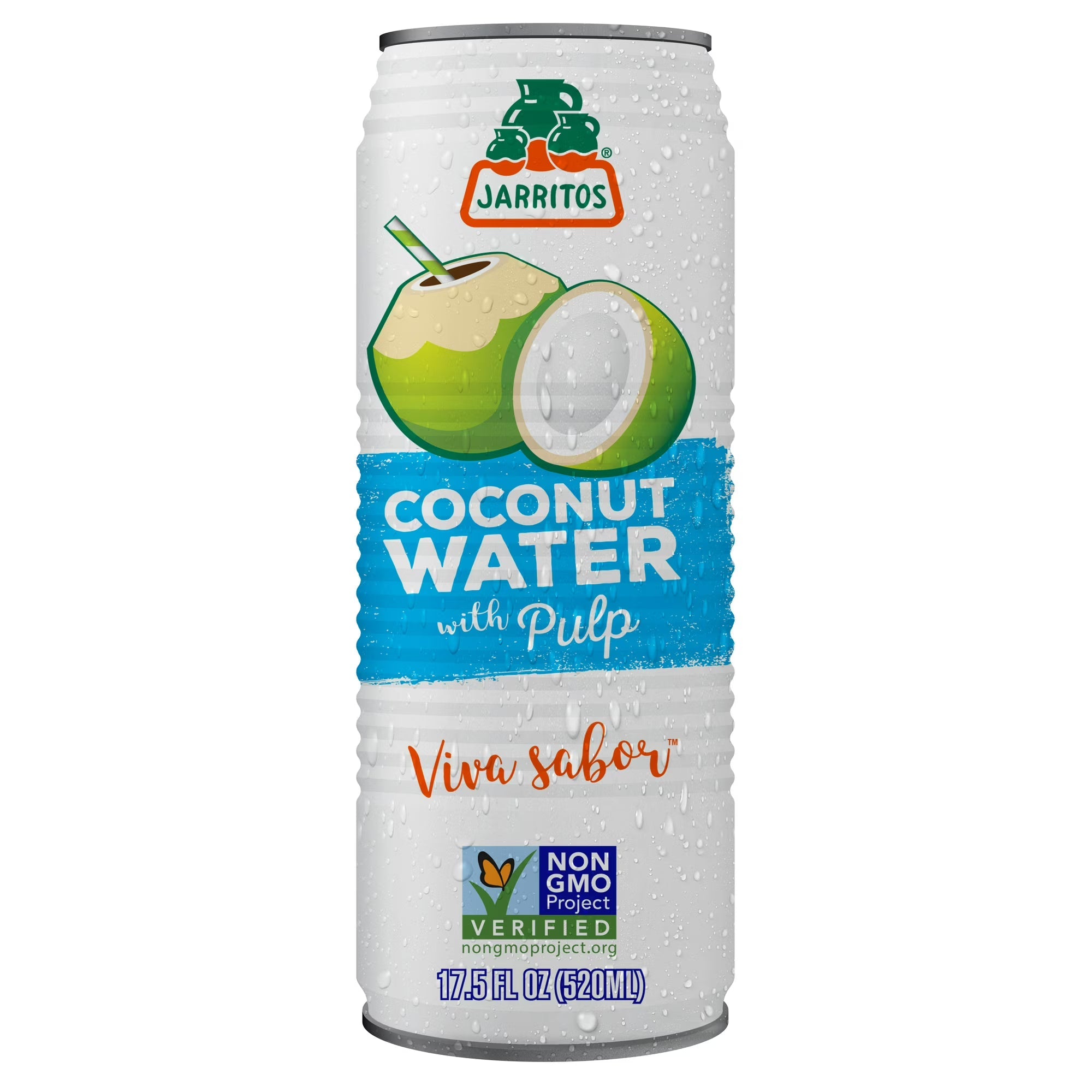 (12 pack) Jarritos Coconut Water With Pulp, 17.5 fl oz (520 ml) Can , 1 Count