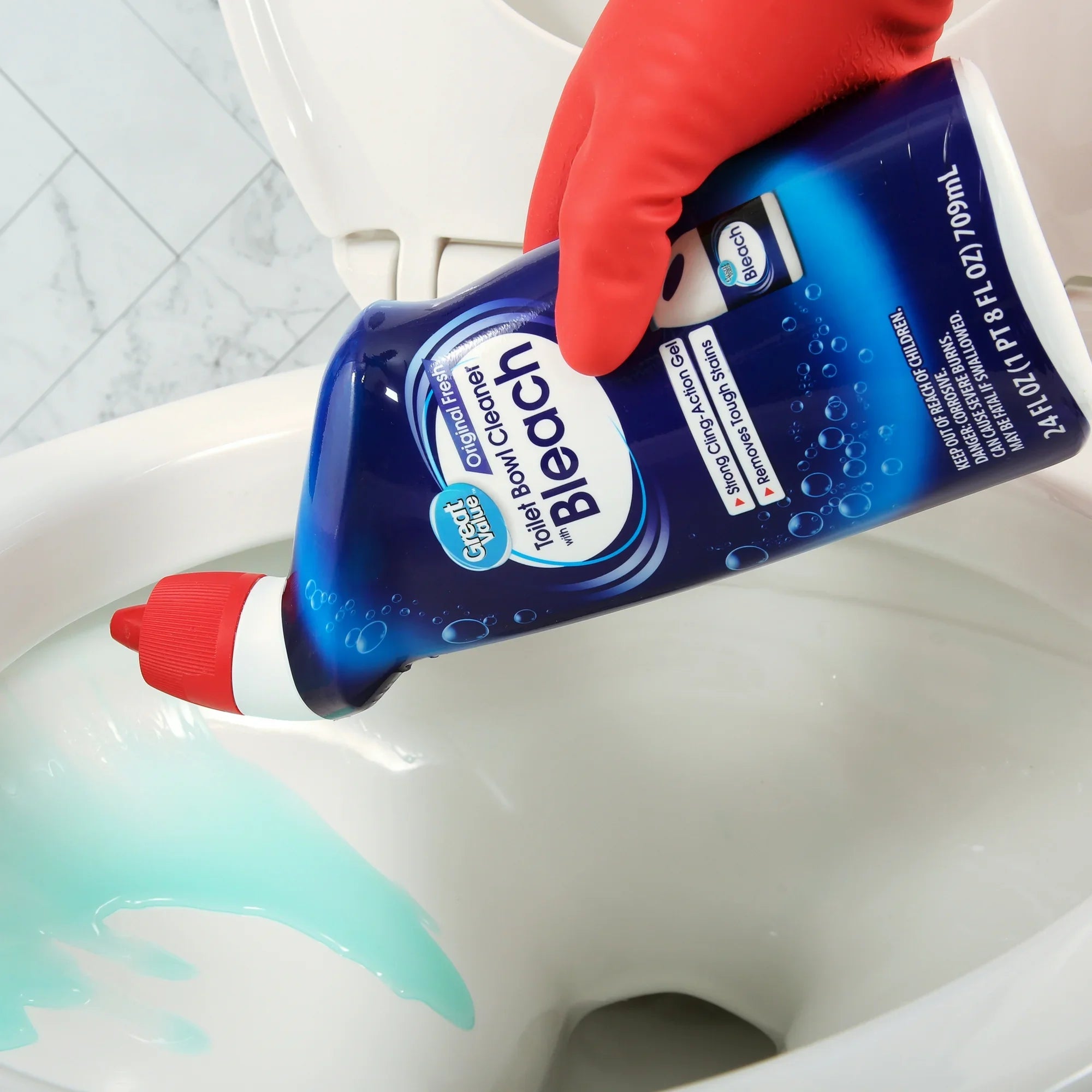 (12 pack) Great Value Toilet Bowl Cleaners, Fresh Scent, 24 Fluid Ounce