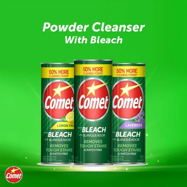 (12 pack) Comet Cleaning Powder with Bleach 21 oz