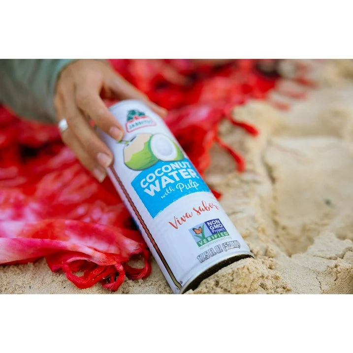 (12 pack) Jarritos Coconut Water With Pulp, 17.5 fl oz (520 ml) Can , 1 Count